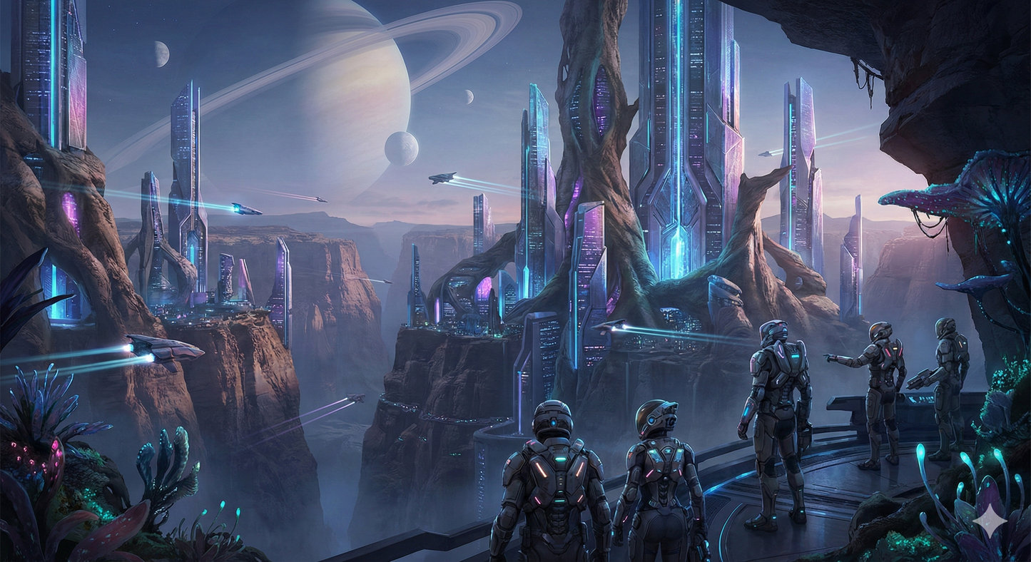 Printed Long Mouse Pad | Alien Plant Robotic view Printed Mouse Pad