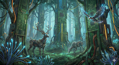 Printed Long Mouse Pad | Tech Forest Printed Mouse Pad